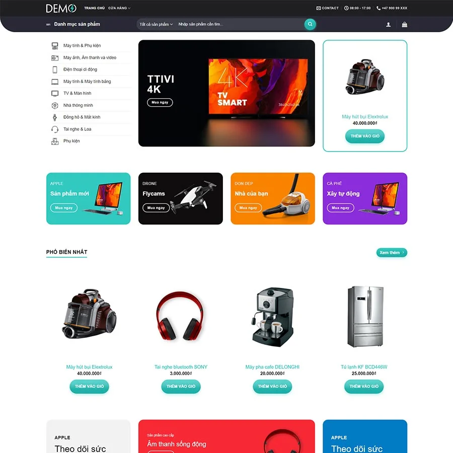 Theme WordPress bán đồ công nghệ 03