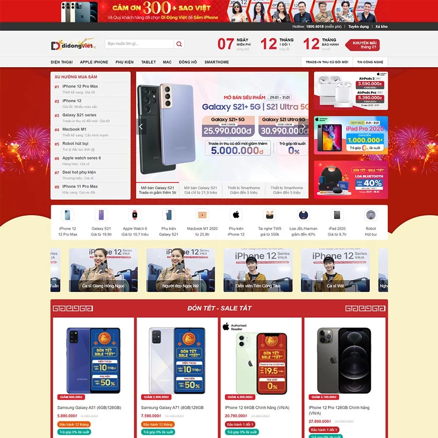 Theme WordPress bán điện thoại Di Động Việt
