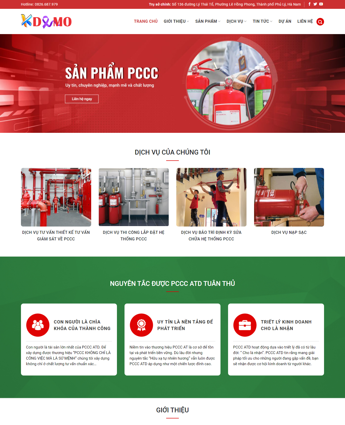 Theme WordPress Thiết bị chữa cháy
